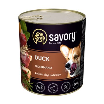 Влажный корм для собак Savory Dog Gourmand Duck с уткой 800 г 28571 фото, изображение