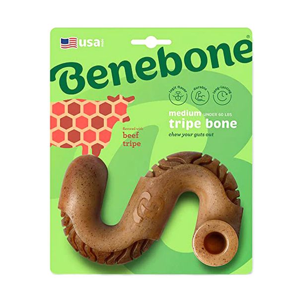 Жевательные игрушки для собак Benebone Tripe Bone M говяжий рубец 28193 фото, изображение