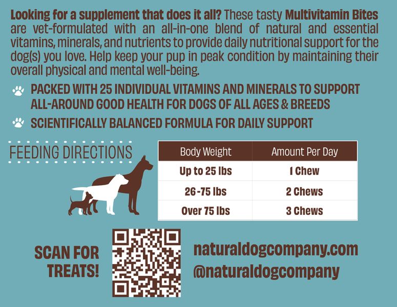 Мультивитаминный комплекс Natural Dog Company Multivitamin 90 шт 26764 фото, изображение