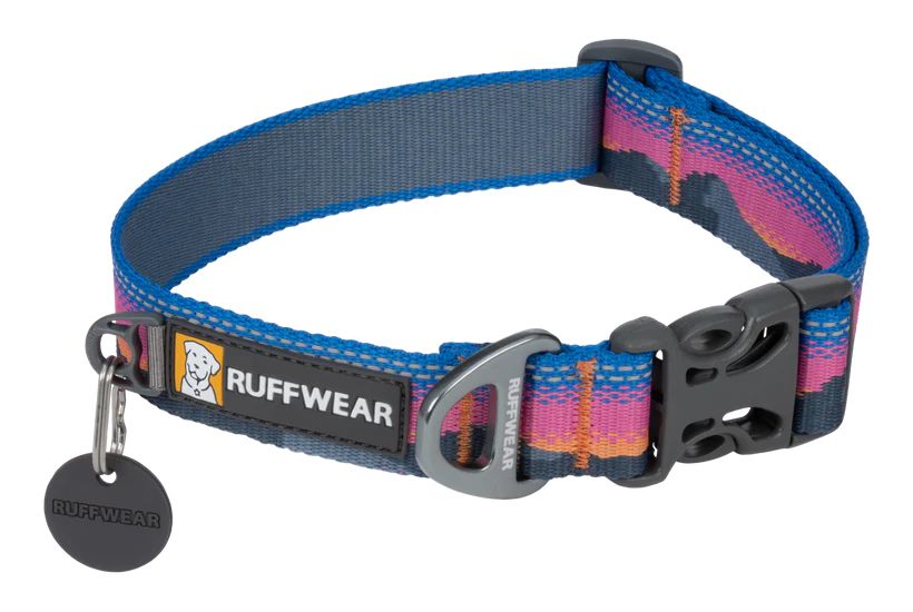 Светоотражающий ошейник для собаки Ruffwear Crag™ 28-36 см Розово-синий 30638 фото, изображение