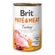 Влажный корм Brit Care Pate & Meat для собак, с индейкой, 400 г 28730 фото 1 изображение