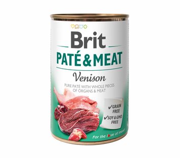 Вологий корм Brit Care Pate & Meat для собак, з олениною, 400 г 28731 фото, зображення