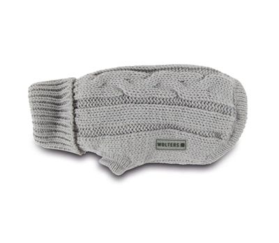 В'язаний светр для собаки Wolters Cable Knit з візерунком коси 45 см Сріблястий 29617 фото, зображення
