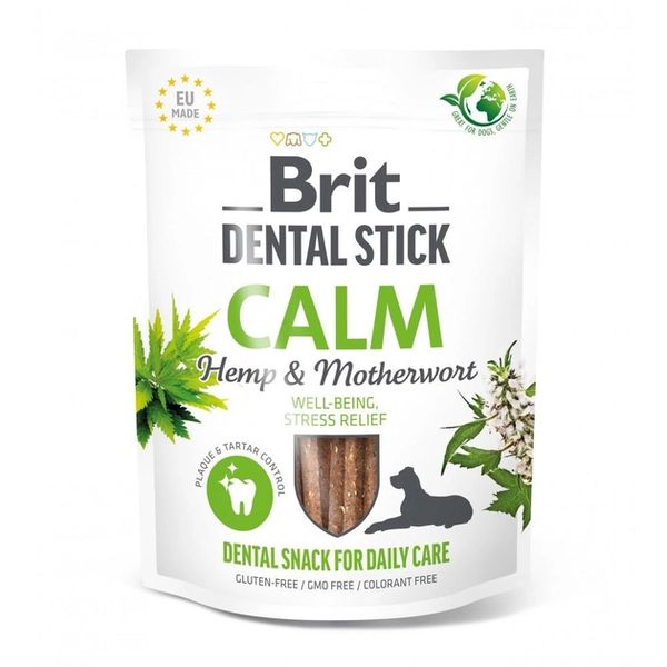 Лакомства для собак Brit Dental Stick Calm успокаивающие 7 шт. 31981 фото, изображение