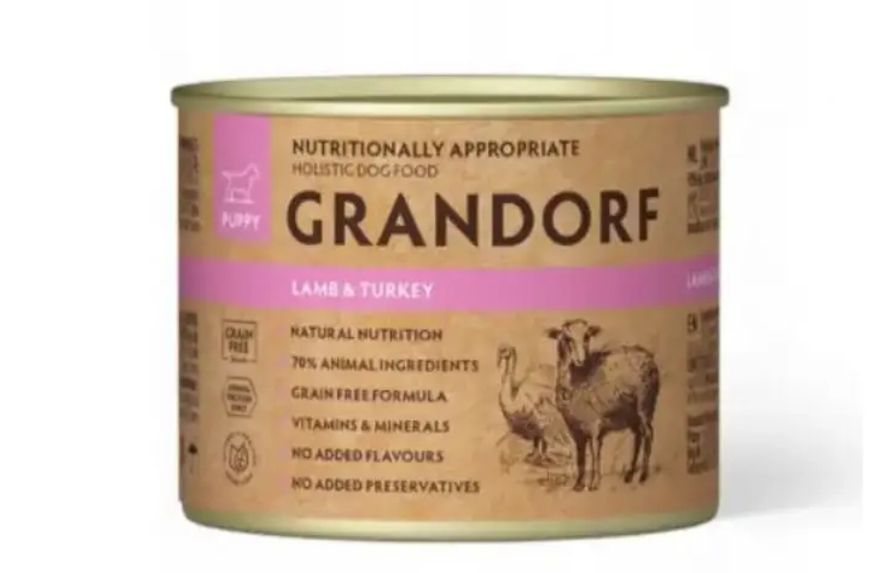 Влажный корм для щенков Grandorf LAMB & TURKEY WET с ягненком и индейкой 200 г 32819 фото, изображение