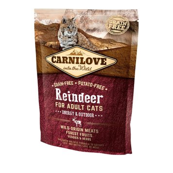 Сухой корм для активных кошек Carnilove Energy and Outdoor с северным оленем 400 г 28839 фото, изображение