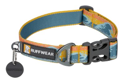 Светоотражающий ошейник для собаки Ruffwear Crag™ 28-36 см Оранжево-голубой 30650 фото, изображение