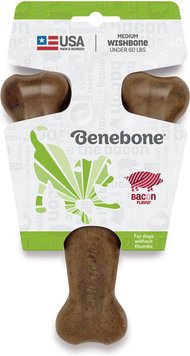 Жевательные игрушки для собак Benebone Wishbone Bacon M бекон 27953 фото, изображение