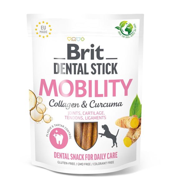 Лакомства для собак Brit Dental Stick Mobility для суставов 7 шт. 31983 фото, изображение