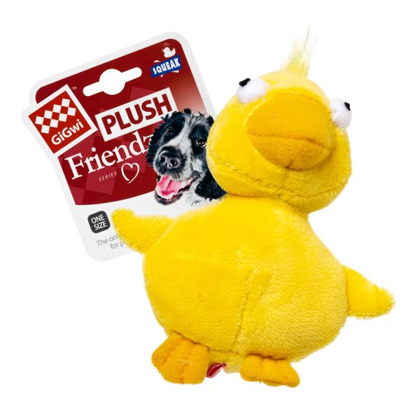 Игрушка для собак утка с пищалкой GiGwi Plush 11 см 26842 фото, изображение