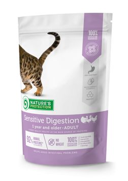 Сухий корм для дорослих котів з чутливим травленням Nature's Protection Sensitive Digestion 400г 33150 фото, зображення