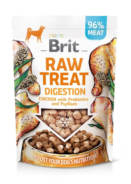 Лакомства для собак Brit Raw Treat Digestion курица 40 г 31985 фото, изображение