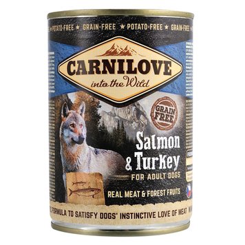 Вологий корм для собак Carnilove Dog Salmon & Turkey з лососем та індичкою 400 г 28564 фото, зображення