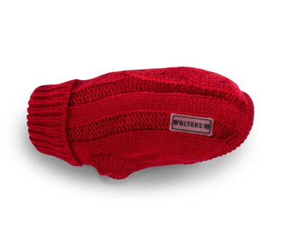 В'язаний светр для собаки Wolters Cable Knit з візерунком коси 30 см Червоний 28419 фото, зображення