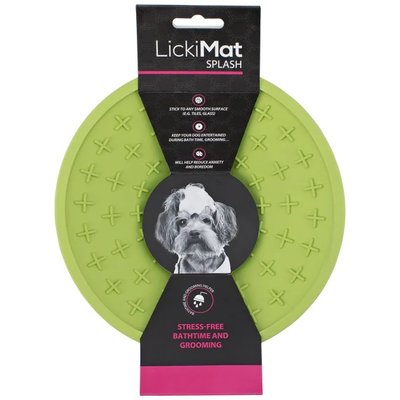 Лизальний килимок антистрес для собак LickiMat Splash Green, для купання та догляду, на присосках 27769 фото, зображення