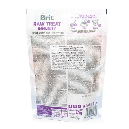 Ласощі для собак Brit Raw Treat Immunity для імунітету 40 г 31986 фото, зображення