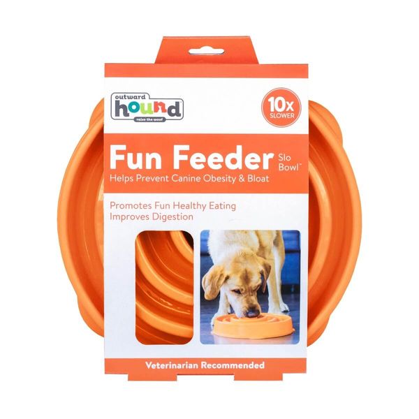 Миска-лабиринт для собак Outward Hound Fun Feeder Swirl оранжевый L 26806 фото, изображение