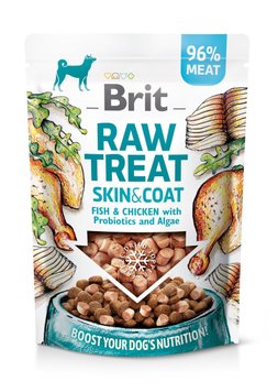 Ласощі для собак Brit Raw Treat Skin&Coat риба та курка 40 г 31987 фото, зображення