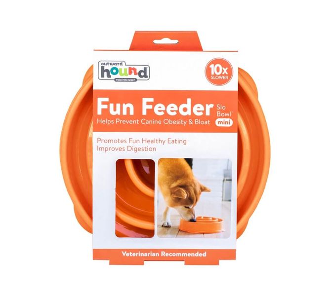 Миска-лабиринт для собак Outward Hound Fun Feeder Swirl оранжевый M 26807 фото, изображение