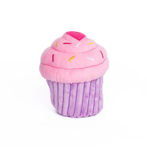 М'яка іграшка для собак кекс ZippyPaws Cupcake Pink з пищалкою 28468 фото, зображення