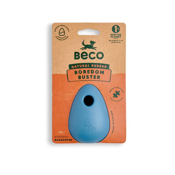 Игрушка с отверстием для вкусняшек для собак Beco Pets Boredom Buster Голубой 31362 фото, изображение