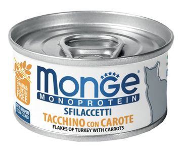 Влажный корм для котов Monge MONOPROTEIN Индейка с морковью 80 г 32703 фото, изображение