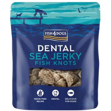 Натуральные лакомства для собак из 100% Кожи Белой Рыбы Fish4Dogs Sea Jerky Рыбные узлы 100 г 32299 фото, изображение