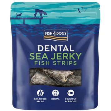 Натуральні ласощі для собак з 100% Шкіри Білої Риби Fish4Dogs Sea Jerky Рибні смужки 100 г 32300 фото, зображення