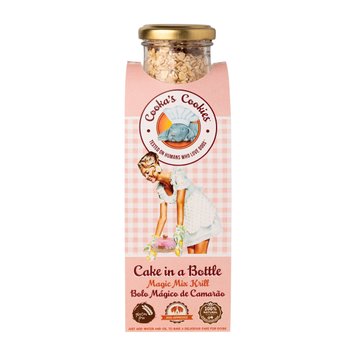 Натуральна суміш для приготування святкового торту для собак Cooka's Cookies Cake In Bottle з Креветкою 320 г 32582 фото, зображення