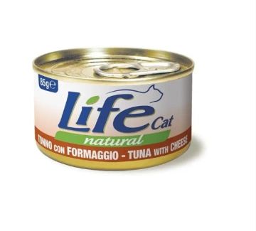 Вологий корм для котів Lifecat Тунець з сиром 85 г 33484 фото, зображення