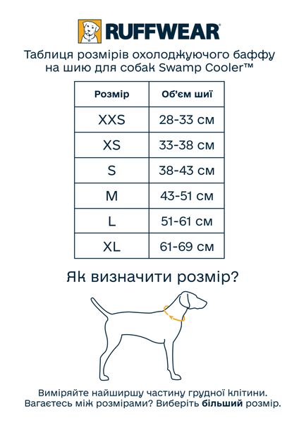 Охолоджуючий бафф на шию собаці Ruffwear Swamp Cooler™ XXS Бірюзово-фіолетовий 30509 фото, зображення