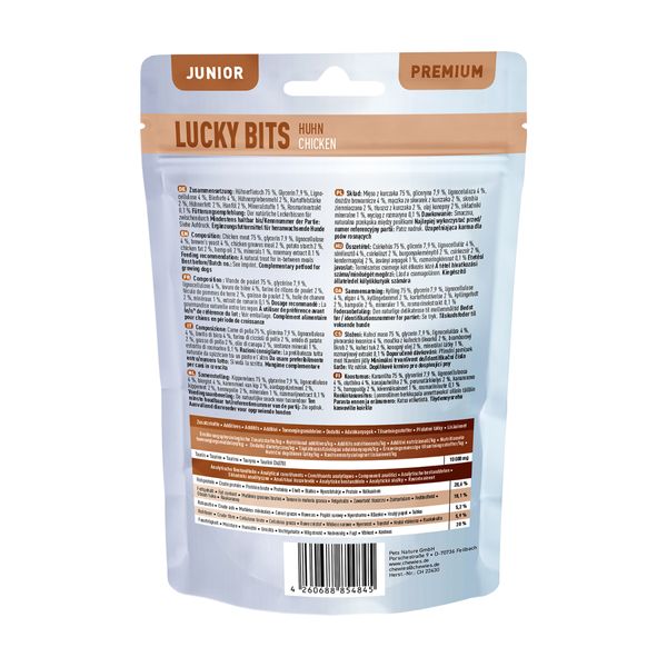 Натуральные лакомства из мяса Курицы Chewies Lucky Bits для щенков 80 г 32169 фото, изображение