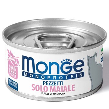 Влажный корм для котов Monge MONOPROTEIN Свинина 80 г 32705 фото, изображение