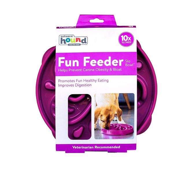 Миска-лабиринт для собак Outward Hound Fun Feeder Flower фиолетовый L 26812 фото, изображение