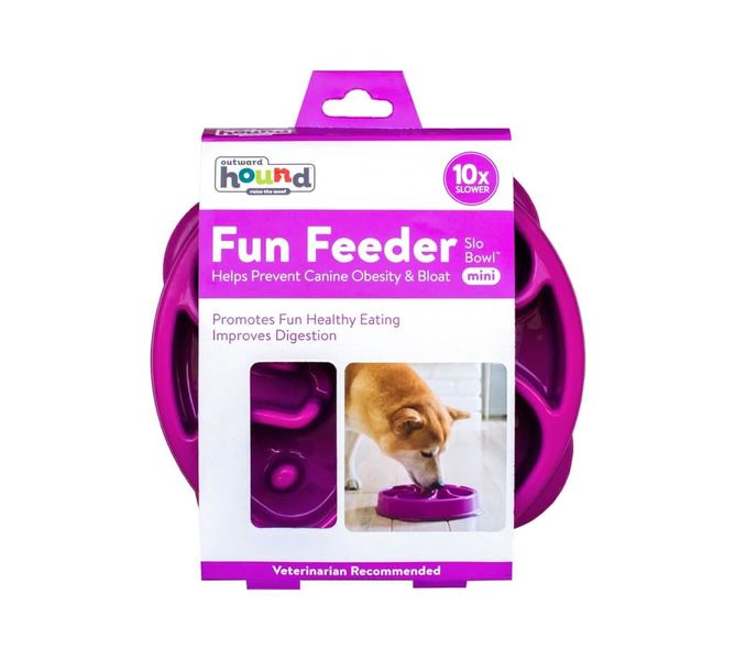 Миска-лабиринт для собак Outward Hound Fun Feeder Flower фиолетовый М 26813 фото, изображение