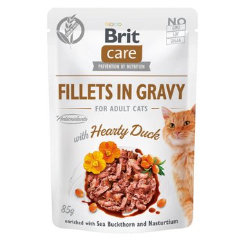 Влажный корм Brit Care Cat Pouch для кошек, филе в соусе, утка, 85 г 28671 фото, изображение