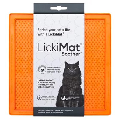 Лизальний килимок антистрес для котів LickiMat Soother Orange Cat, м'яка основа 27779 фото, зображення