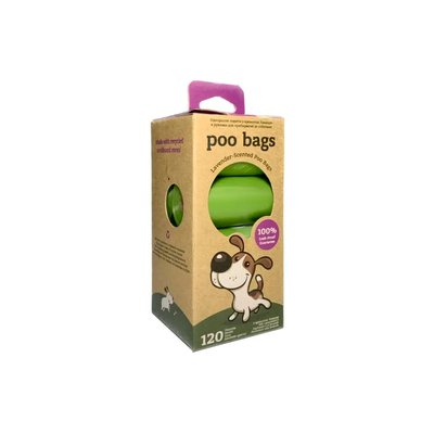 Одноразові пакетики Poo Bags з ароматом лаванди 120 шт 26973 фото, зображення