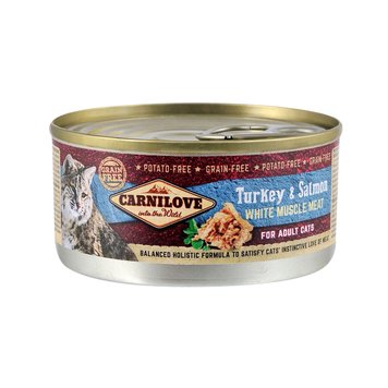 Влажный корм для кошек Carnilove Turkey & Salmon с индейкой и лососем 100 г 32822 фото, изображение