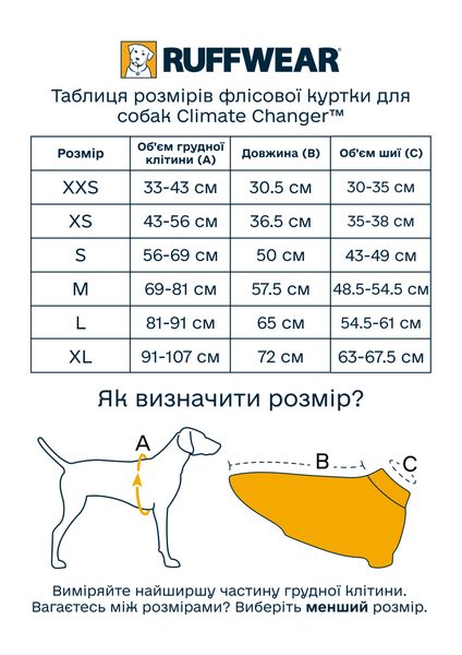 Флисовая куртка для собак Ruffwear Climate Changer™ XXS Синий 30365 фото, изображение