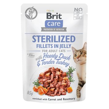 Вологий корм Brit Care Cat Pouch для кастрованих котів, в желе, качка та індичка, 85 г 28674 фото, зображення