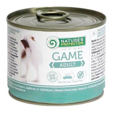Вологий корм для дорослих собак усіх порід Nature's Protection Adult Game з дичиною 200 г 28523 фото, зображення