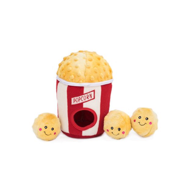 Мягкая игрушка для собак ведро для попкорна ZippyPaws Zippy Burrow Popcorn Bucket с пищалкой 28479 фото, изображение