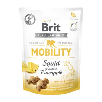 Функциональные лакомства Brit Care Mobility кальмар с ананасом для собак 150 г 29052 фото, изображение