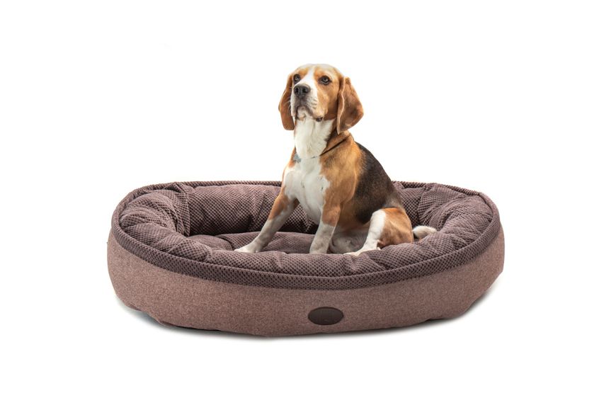 Овальний лежак Harley and Cho Donut Soft Touch коричневый L 29341 фото, изображение