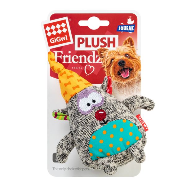 Игрушка для собак медведь с пищалкой GiGwi Plush 10 см 26863 фото, изображение