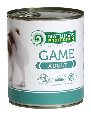 Вологий корм для дорослих собак усіх порід Nature's Protection Adult Game з дичиною 400 г 28533 фото, зображення