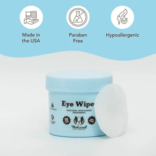 Серветки для очей Eye Wipes Natural Dog Company 50 шт 32720 фото, зображення