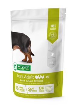 Сухой корм для взрослых собак малых пород Nature's Protection Mini Adult Small Breeds 500г 33177 фото, изображение