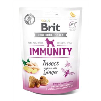 Функциональные лакомства Brit Care Immunity насекомые с имбирем для собак 150 г 29056 фото, изображение